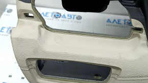 BMW X1 F48 19-22 black leather dashboard with AIRBAG and beige Oyster for projection, for cleaning