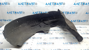 Tesla Model 3 18 rear left fender liner - dented, worn, with torn fasteners