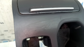Volvo XC40 19-25 center console trim, cup holders, 2 pieces, black, scratches, needs cleaning