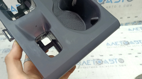 Volvo XC40 19-25 center console trim, cup holders, 2 pieces, black, scratches, needs cleaning