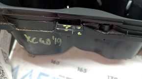 Volvo XC40 19-25 center console trim, cup holders, 2 pieces, black, scratches, needs cleaning