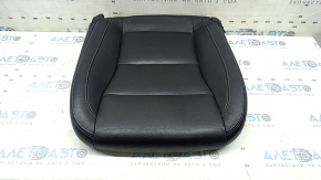 Volvo XC40 19-25 passenger seat upholstery, black leather with white stitching, heated, dry-cleanable, scratches