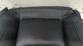 Volvo XC40 19-25 passenger seat upholstery, black leather with white stitching, heated, dry-cleanable, scratches