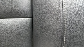 Volvo XC40 19-25 passenger seat back upholstery, black leather with white stitching, heated, scratches