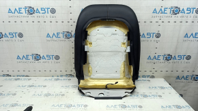 Volvo XC40 19-25 passenger seat back upholstery, black leather with white stitching, heated, scratches