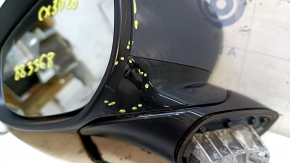 Left side mirror assembly for Mazda CX-30 20-23, 6+4 pins, BSM, heated, memory, turn signal, graphite, scratches