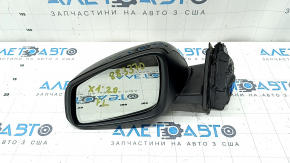 Left side mirror assembly for BMW X1 F48 16-22, black, 5-pin, turn signal, auto-dimming