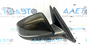 Right side mirror assembly for BMW X1 F48 16-22, black, 5 pins, turn signal, heated