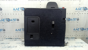 Rear seat backrest, 2nd row, right, Volvo XC40 19-25, black leather with gray stitching, with armrest and belt, scratches on the trim and latch, needs cleaning