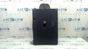 Rear seat backrest, 2nd row, left, Volvo XC40 19-25, black leather with gray stitching, with headrest, scratches on the lining, needs cleaning