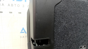 Rear seat backrest, 2nd row, left, Volvo XC40 19-25, black leather with gray stitching, with headrest, scratches on the lining, needs cleaning