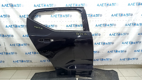The bare rear right door of a Volvo XC40 19-25 black 717, dent, scratches