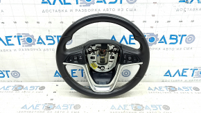 Buick Encore 17-22 black leather steering wheel with overlay and buttons without radar