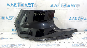 Left rear bumper, bare, Volvo XC40 19-25, black, scratches