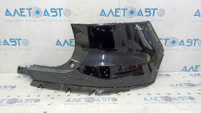 Black rear bumper, bare right, Volvo XC40 19-25, scratches, scuffs, dents