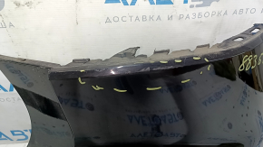 Black rear bumper, bare right, Volvo XC40 19-25, scratches, scuffs, dents