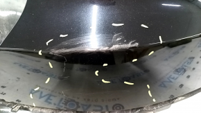 Black rear bumper, bare right, Volvo XC40 19-25, scratches, scuffs, dents