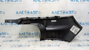 Black rear bumper, bare right, Volvo XC40 19-25, scratches, scuffs, dents