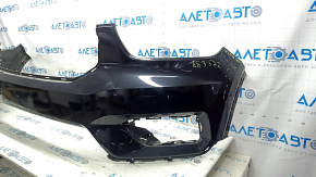 Front bumper, bare, Volvo XC40 19-22, without headlight washers, parking sensors, and park assist, black, scratches, sand