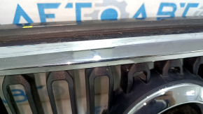 Radiator grille with Volvo XC40 19-22 badge, chrome, without chamber, sand, bumps, grille break