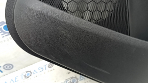 Black rear right door panel for a Buick Encore 17-22, black leather insert, black leather armrest, with graphite trim, with handle, without trim and window lifter control, without seal