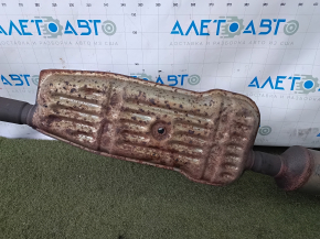 Rear muffler with barrel for Ford Edge 19-21 2.0T AWD with catalytic converter, dented pipe, rusty