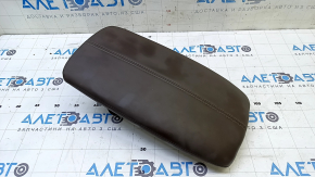 Mazda CX-30 2021 center console armrest, dark brown leather