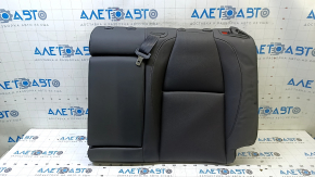 Rear seat backrest, 2nd row, left, Mazda CX-30 20-23, black leather, dark brown stitching, perforation, with belt and armrest