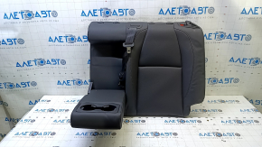Rear seat backrest, 2nd row, left, Mazda CX-30 20-23, black leather, dark brown stitching, perforation, with belt and armrest