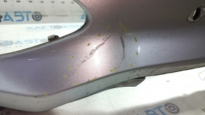 Front bare bumper for Ford Edge 19-24 with parking sensors, without tow hook, gray, non-factory holes, worn, broken mount