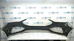 Front bare bumper for Ford Edge 19-24 with parking sensors, without tow hook, gray, non-factory holes, worn, broken mount