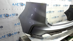 Bare rear bumper for a 19-24 Ford Edge, gray, for parking sensors, dented, scratches