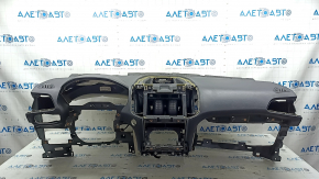 Front dashboard with Airbag for Ford Edge 19-24, black, start-stop, needs dry cleaning, broken mount, rusty squib, no bracket