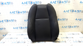 Mazda CX-30 20-22 driver's seat back upholstery, black leather, brown stitching, perforation, heated