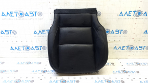 Mazda CX-30 20-22 driver's seat cushion upholstery, black leather, brown stitching, perforation, heated