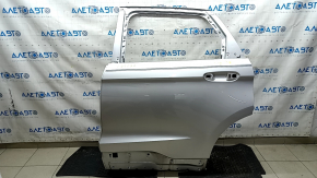Bare rear left door, Ford Edge 15-24 silver UX, dent, scratches