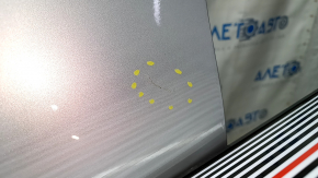 Bare rear left door, Ford Edge 15-24 silver UX, dent, scratches