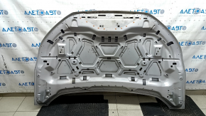 Ford Edge 19-24 UX Silver Steel Hood with dents, dents, chips, and rust.