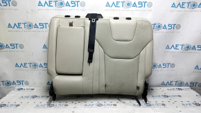 Rear seat backrest, 2nd row, left, Ford Edge 15-24, gray leather with perforation, heated, with armrest, with belt, broken chip