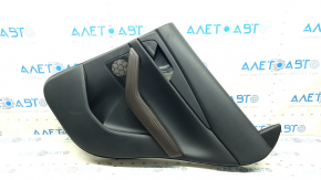 Mazda CX-30 20-23 black rear right door panel, black leather insert, brown leather armrest, scuffed