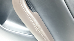 Mazda CX-30 20-23 black rear right door panel, black leather insert, brown leather armrest, scuffed