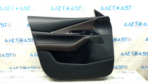 Door trim card front left Mazda CX-30 20-23 black, black leather, armrest leather brown,
