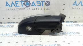 Right side mirror assembly for Ford Edge 19-24, 12-pin, turn signal, backlight, heated, BSM, silver