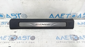 Front right door sill plate for Ford Edge 19-24, black with chrome, backlight, scratches
