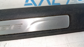 Front right door sill plate for Ford Edge 19-24, black with chrome, backlight, scratches