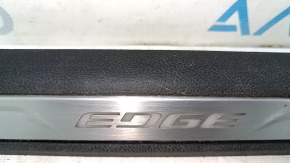 Front right door sill plate for Ford Edge 19-24, black with chrome, backlight, scratches