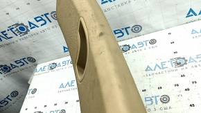 Front left rear pillar trim for the belt of a Porsche Cayenne 958 11-17, beige cloth, needs cleaning, worn, broken mount