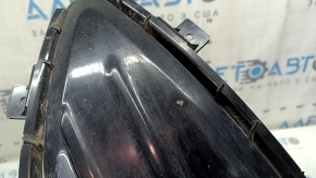 Left front bumper grille for Ford Edge 19-24 under fog lights, gloss black with chrome molding, sand, chips