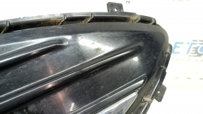 Right front bumper grille for Ford Edge 19-24 under fog lights, gloss black with chrome molding, sand, chips