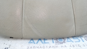Driver's seat cushion upholstery for Ford Edge 15-24, gray leather, perforated, heated, ventilated, dry-cleanable, cracked